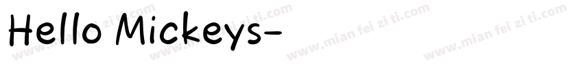 Hello Mickeys字体转换